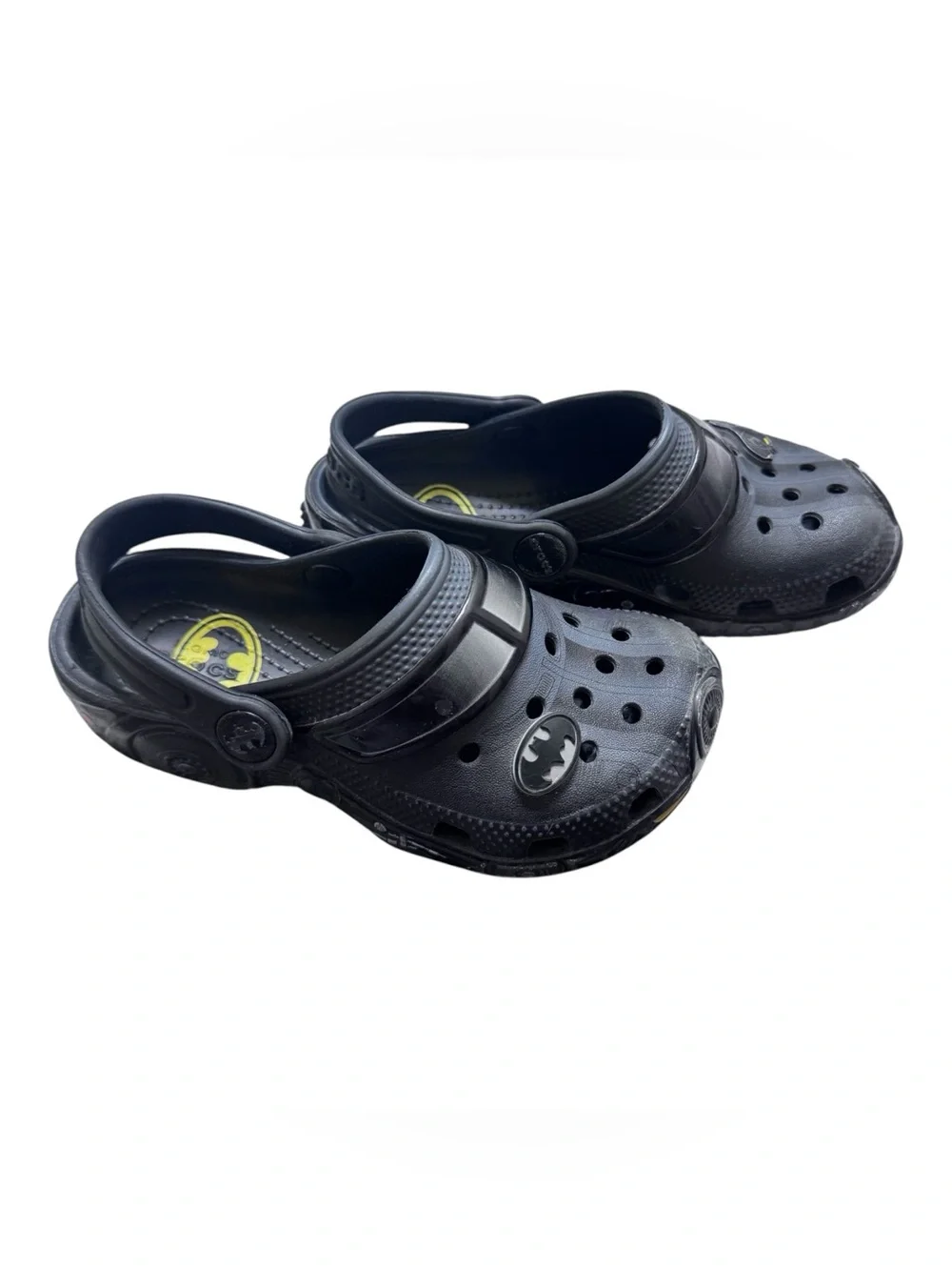 CROCS Toddler Black Batman Slip-On Clog Sandals